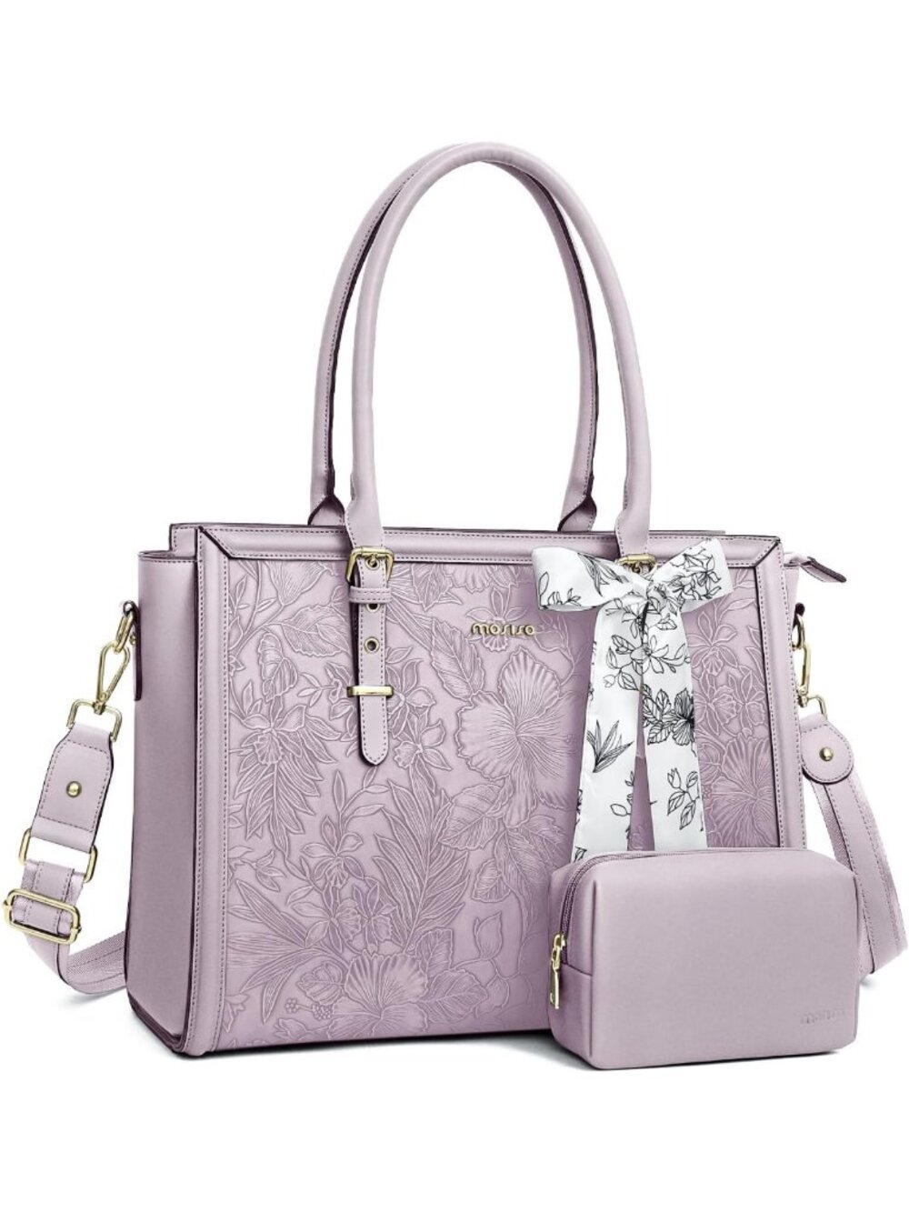 Stylish PU Leather Tote Bag for Women - Fits 17-17.3 inch Laptops, Chic